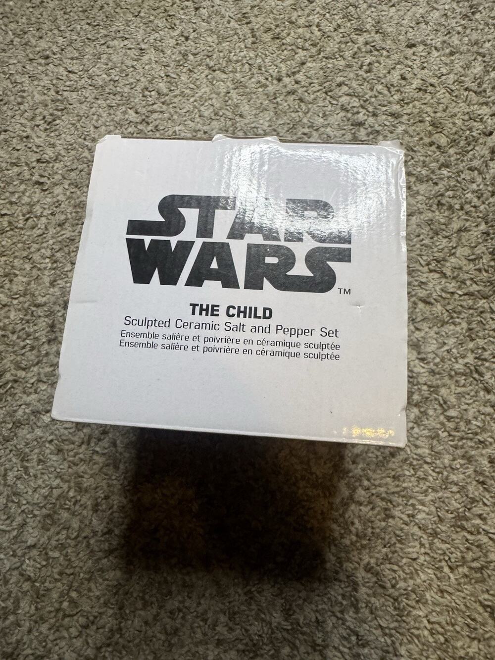Star Wars The Child Grogu Mandalorian Ceramic Salt Pepper Shaker Set New Box